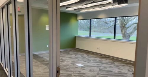 Warehouse to office conversion - conference room
