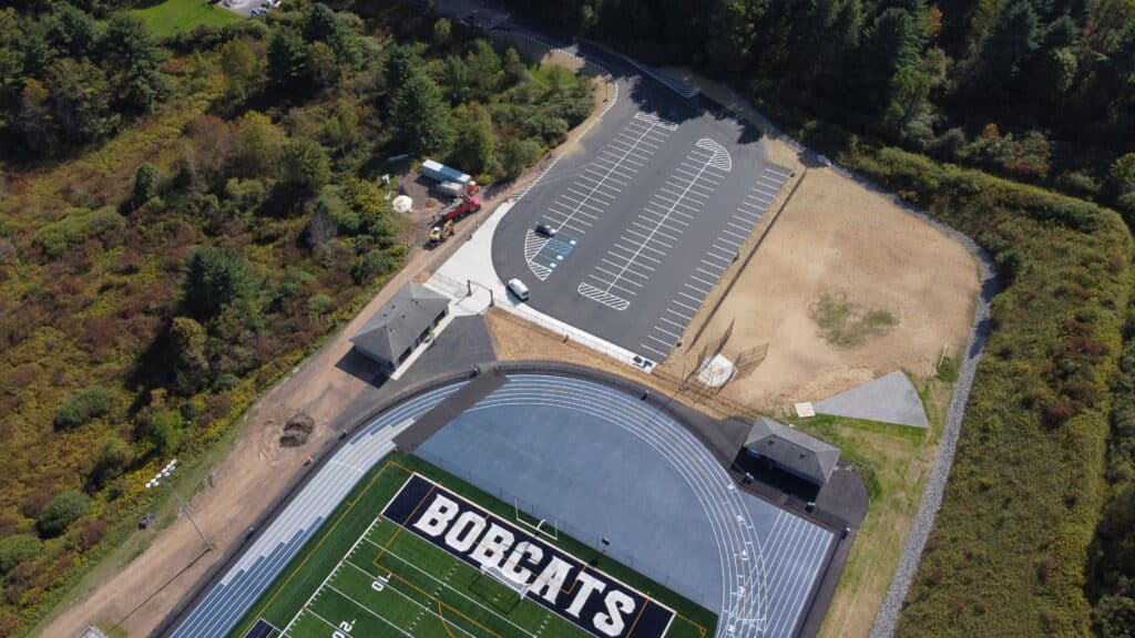 Asphalt paving, athletic facility sitework, schools, Fahs Construction