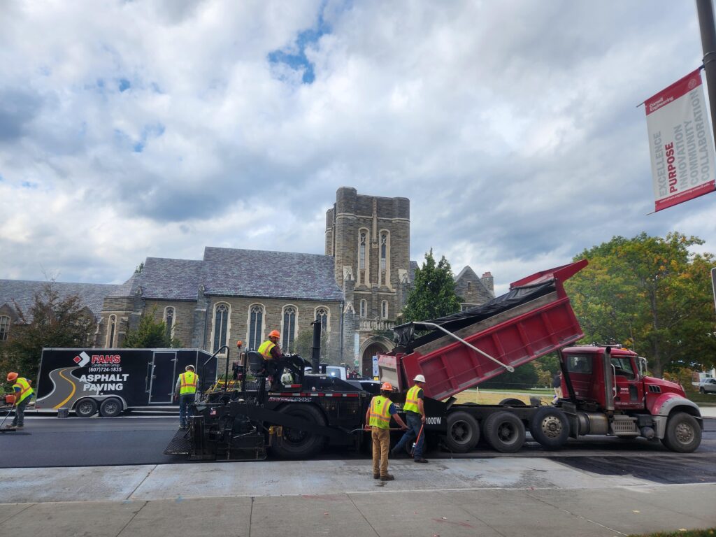 Commercial asphalt paving services. Owego, NY. Fahs Construction Group