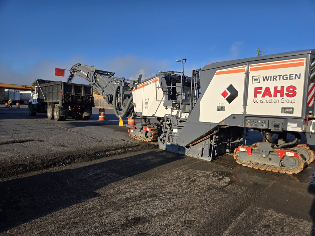 Milling, paving, resurfacing, asphalt fahs construction. Syracuse, NY. Fahs Construction Group