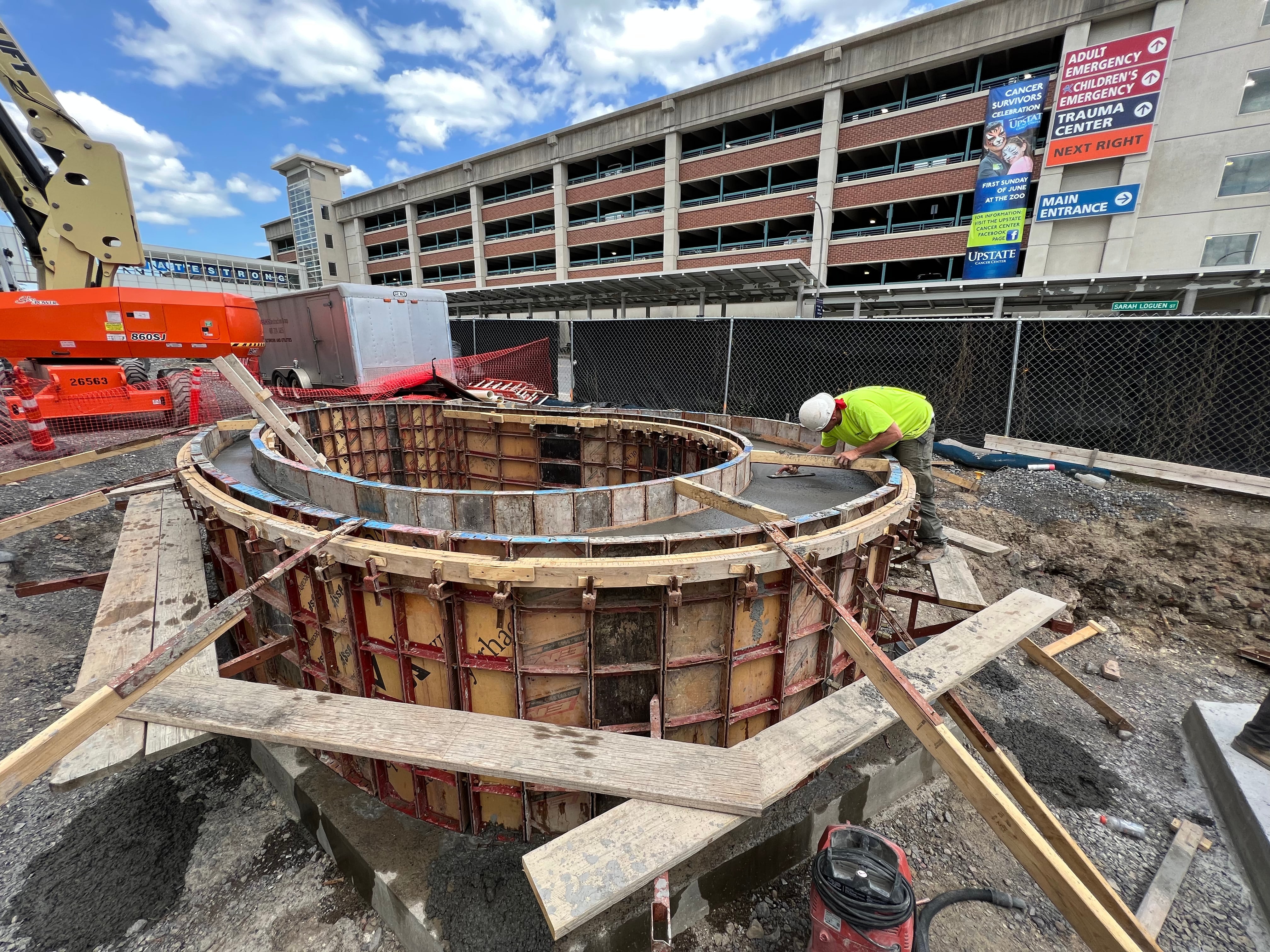 Structural concrete work at the Upstate Nappi Wellness Institute